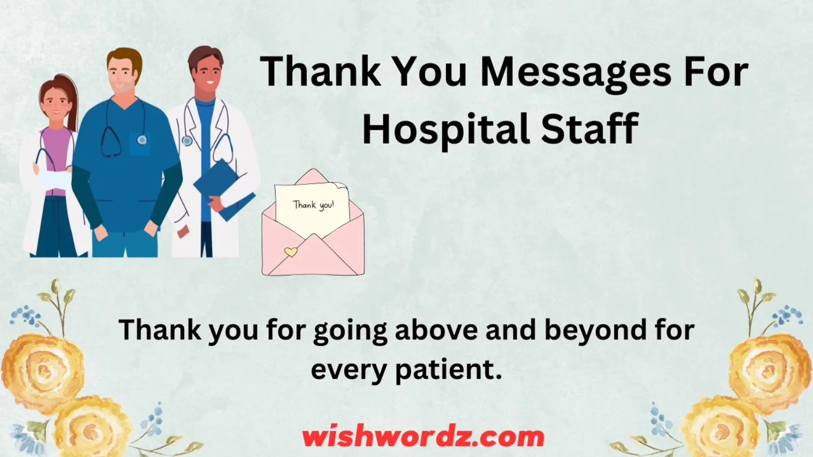 Thank You Messages For Hospital Staff