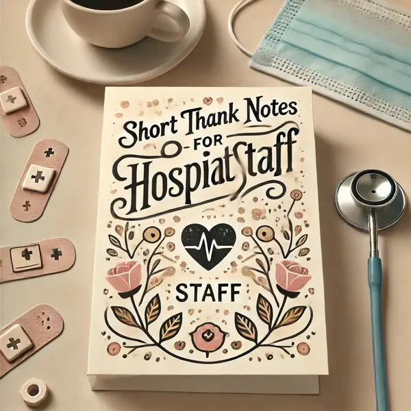 Short Thank You Notes for Hospital Staff