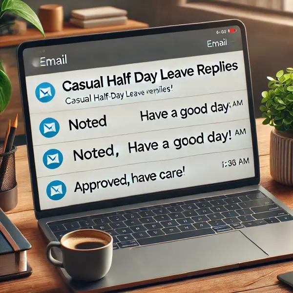 Casual Half Day Leave Replies