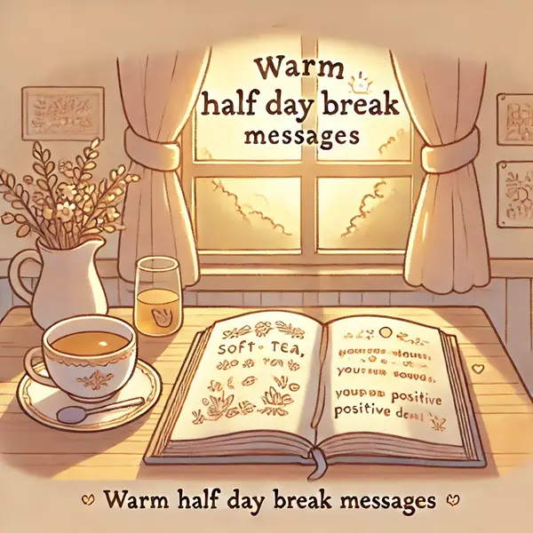 Warm Half Day Break Messages
