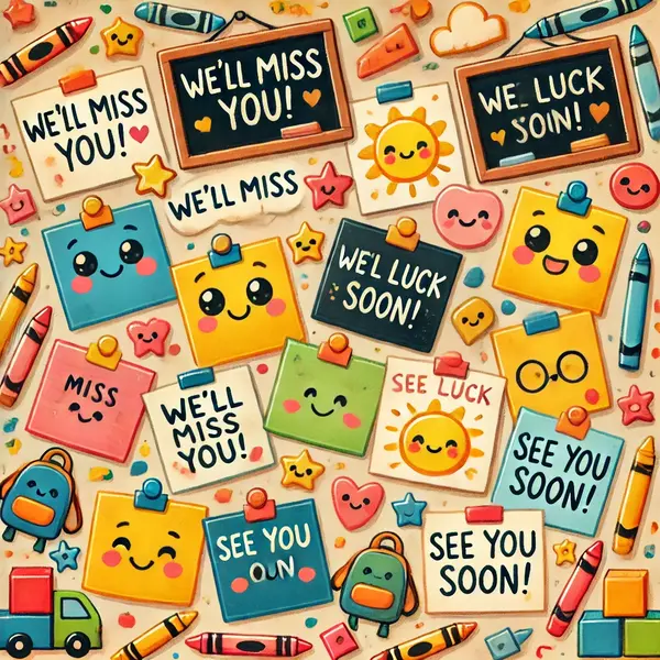 Short goodbye notes for kindergarten students