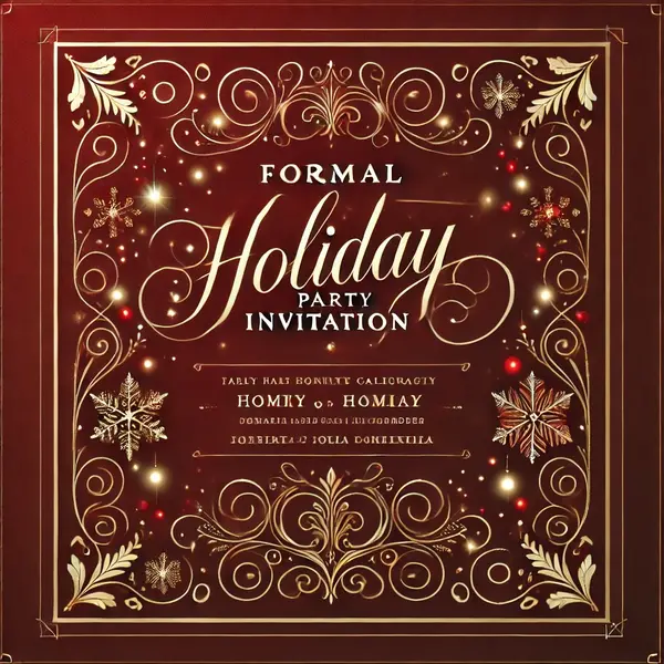 Formal holiday party invitation messages