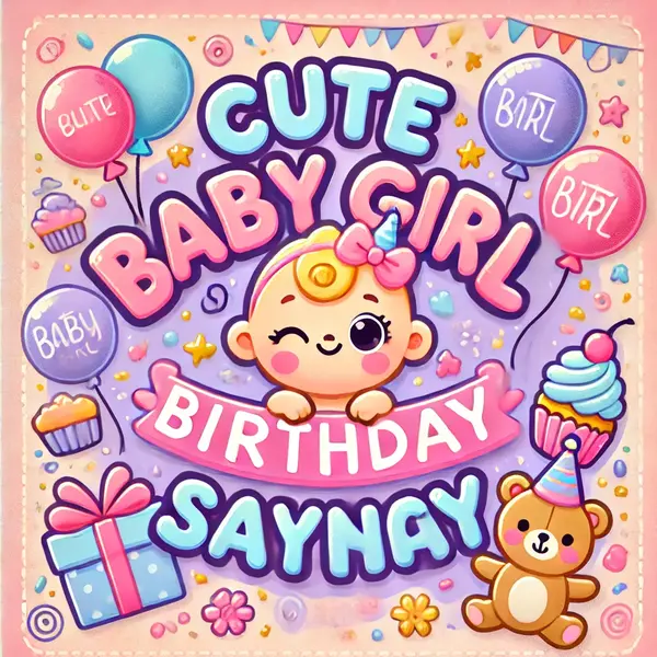 Cute Baby Girl Birthday Sayings