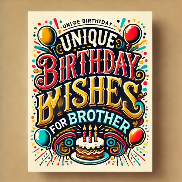 Unique Birthday Wishes for Brother