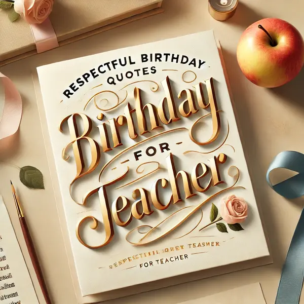 Respectful Birthday Quotes for Teacher
