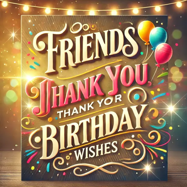 Friends Thank You for Birthday Wishes