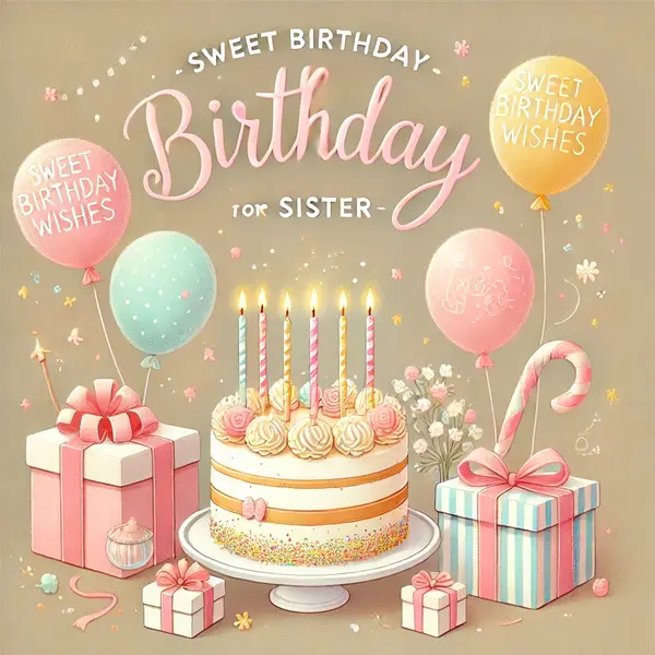 Sweet birthday wishes for sister