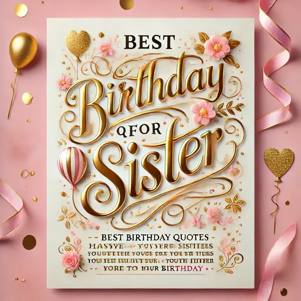 Best birthday quotes for sister