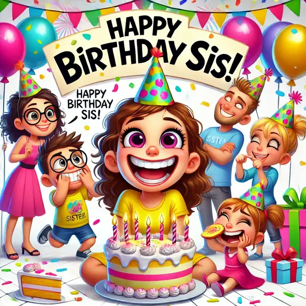 Funny birthday wishes for sister