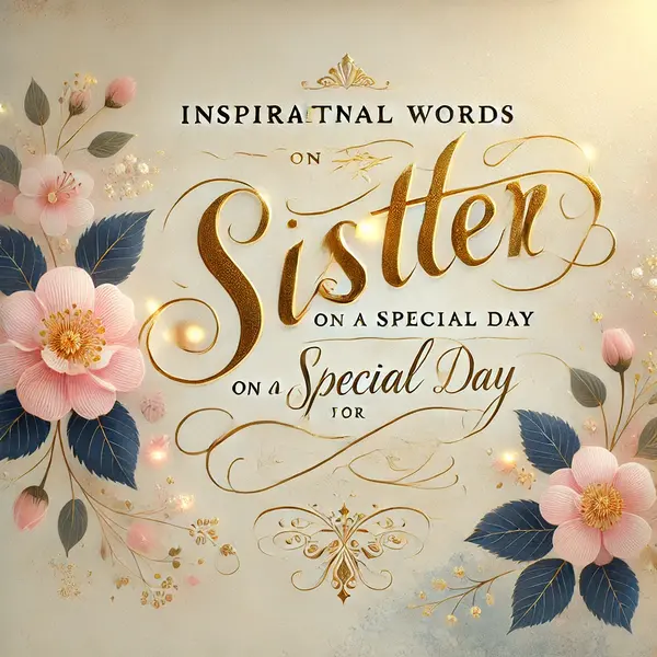 Inspirational Words on Special day for Sister