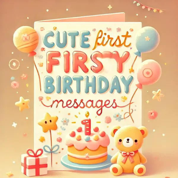 Cute first birthday messages