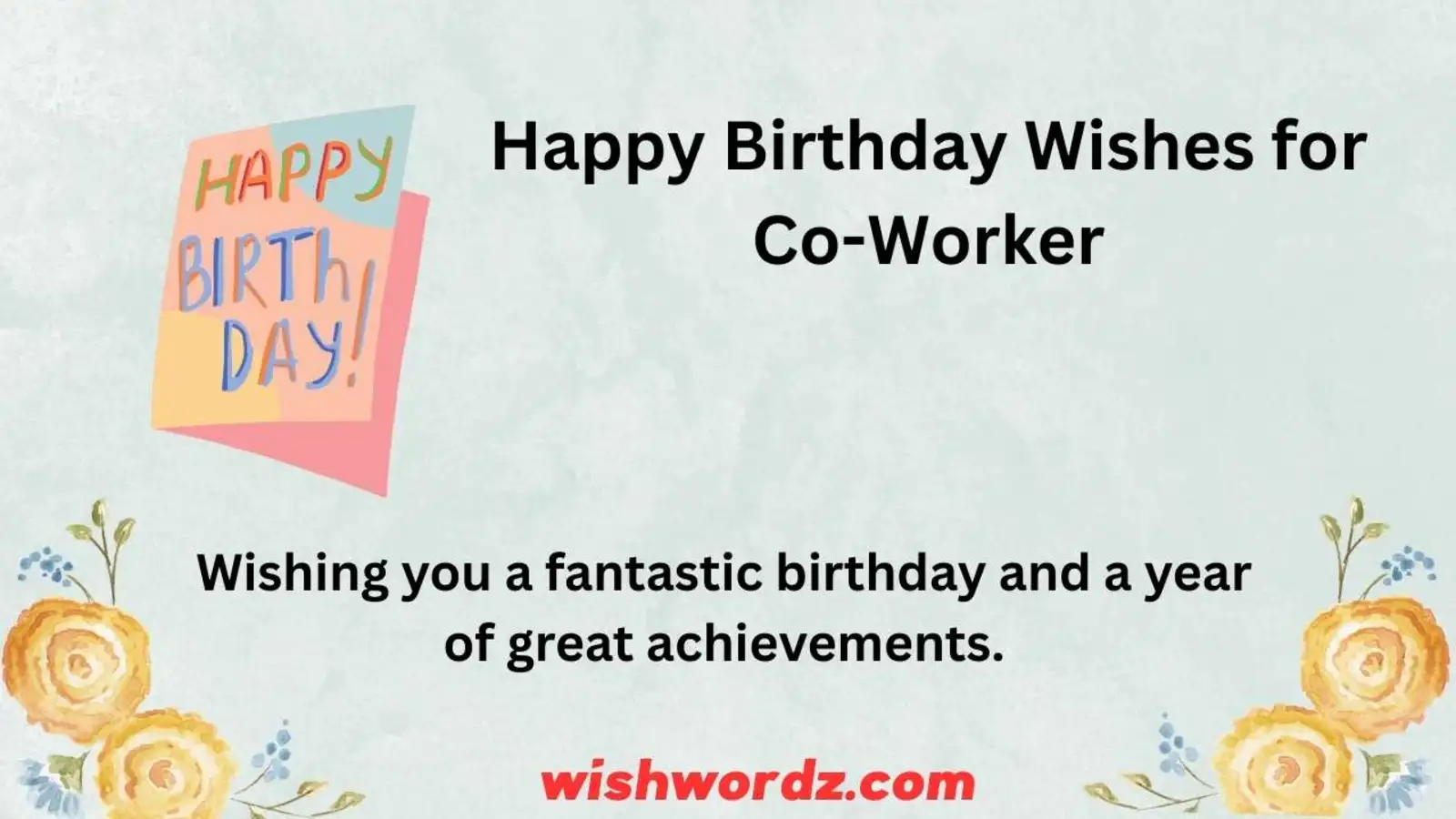 Happy Birthday Wishes for Co-Worker