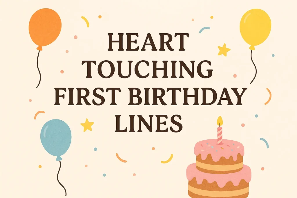 Heart touching first birthday lines