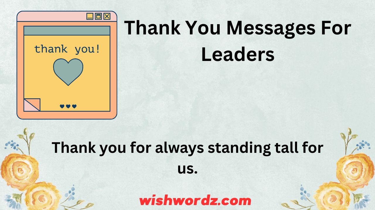 Thank You Messages For Leaders