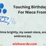 Touching Birthday Wishes For Niece From Aunt