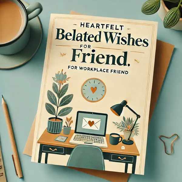 Heartfelt belated wishes for workplace friend