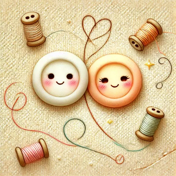 Cute Button Love Lines