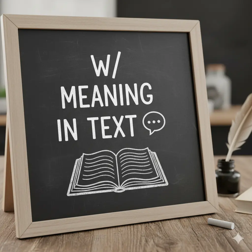 w/ Meaning in Text 💬