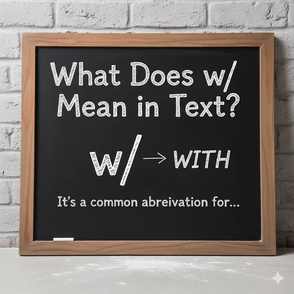 What Does w/ Mean in Text?