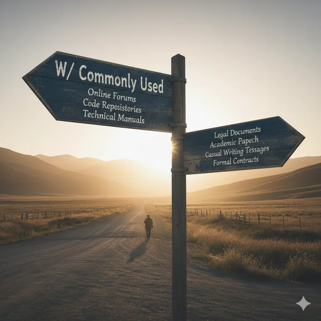 Where Is w/ Commonly Used?