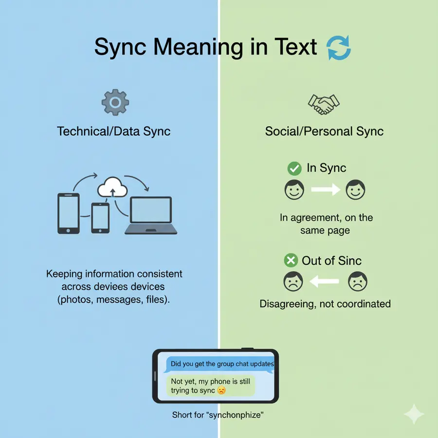 Sync Meaning in Text