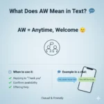 aw meaning in text 💬