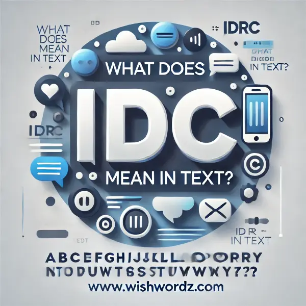 What Does IDRC Mean in Text?